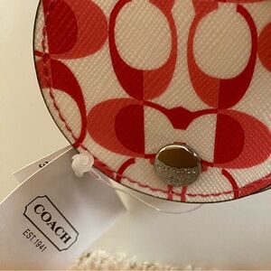 Coach Circle Compact Mirror with Signature Design